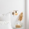 Modern Wall Lamp with Metal Body & Glass Cap, Antique Finish, 15 x 28 x 23 cm | E14 Socket, Max 40W, Double Insulated, IP20 | Perfect for Glam & Scandinavian Decor