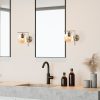 Modern Wall Lamp with Metal Body & Glass Cap, Antique Finish, 15 x 28 x 23 cm | E14 Socket, Max 40W, Double Insulated, IP20 | Perfect for Glam & Scandinavian Decor