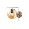 Modern Wall Lamp with Metal Body & Glass Cap, Antique Finish, 15 x 28 x 23 cm | E14 Socket, Max 40W, Double Insulated, IP20 | Perfect for Glam & Scandinavian Decor
