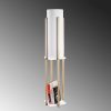 Scandinavian Floor Lamp, White & Gold, 130 cm Height | Metal Body, 20 cm Shade, 1 x E27 Socket, 400 cm Cable | Stylish & Functional Lighting for Modern Spaces