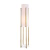 Scandinavian Floor Lamp, White & Gold, 130 cm Height | Metal Body, 20 cm Shade, 1 x E27 Socket, 400 cm Cable | Stylish & Functional Lighting for Modern Spaces