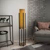 Elegant Floor Lamp with Metal Body, Black & Gold, 130 cm Height | E27 Socket, 40W Max, 200 cm Cable | Stylish Lighting for Modern Home Decor