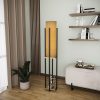 Elegant Floor Lamp with Metal Body, Black & Gold, 130 cm Height | E27 Socket, 40W Max, 200 cm Cable | Stylish Lighting for Modern Home Decor