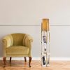 Scandinavian Floor Lamp, White & Gold, 130 cm Height | Metal Body, 20 cm Shade, 1 x E27 Socket, 400 cm Cable | Stylish & Functional Lighting for Modern Spaces