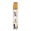 Scandinavian Floor Lamp, White & Gold, 130 cm Height | Metal Body, 20 cm Shade, 1 x E27 Socket, 400 cm Cable | Stylish & Functional Lighting for Modern Spaces