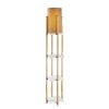 Scandinavian Floor Lamp, White & Gold, 130 cm Height | Metal Body, 20 cm Shade, 1 x E27 Socket, 400 cm Cable | Stylish & Functional Lighting for Modern Spaces