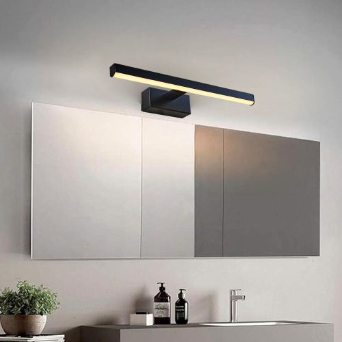 Modern Black Wall Lamp, Metal Body, 40 x 5 x 13 cm | 1 x 8W LED, 3000K, 800 Lm | Stylish Industrial & Scandinavian Design for Home & Hotel