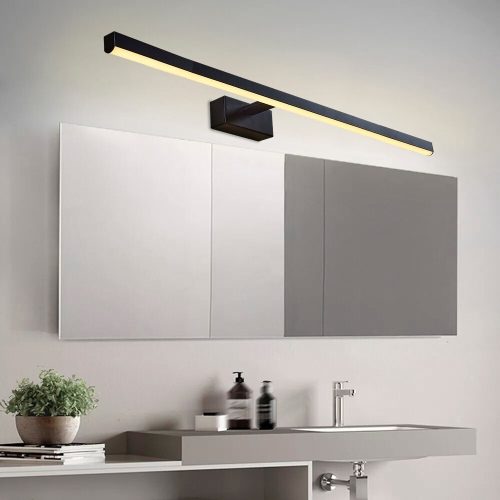 Modern Black Wall Lamp, 80 cm x 5 cm x 13 cm | Metal Body, Acrylic Cap, 1 x 16W LED, 3000K, 1600 Lm | Ideal for Industrial & Scandinavian Decor