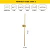 Modern Wall Lamp, Antique Metal Body, 91 x 10 x 6 cm | 1 x 18W LED, 3000K, 1800 Lm | Stylish Scandinavian Design for Glam Home Decor