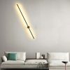 Modern Black Wall Lamp, 121 cm | Metal Body, 1 x 24W LED, 3000K, 2400 Lm | Sleek Scandinavian Design for Contemporary Spaces