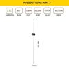 Modern Black Wall Lamp, 121 cm | Metal Body, 1 x 24W LED, 3000K, 2400 Lm | Sleek Scandinavian Design for Contemporary Spaces