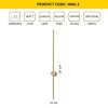 Modern Wall Lamp, Antique Metal Body, 121 x 10 x 6 cm | 1 x 24W LED, 3000K, 2400 Lm | Elegant Scandinavian Design for Glam Home Decor