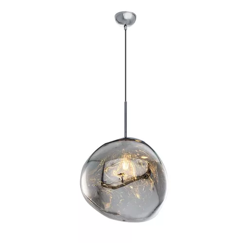 Opviq, 414LRC1260, Modern chrome chandelier, diameter 36 cm, height 120 cm | Acrylic body, E27 socket, energy saving | Elegant silver design for home and office use
