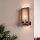 Stylish Wall Lamp with Metal Body & Wooden Cap, 30 cm Height | Base Plate: 6 x 16 x 2 cm | E27 Socket, Max 40W | Antiquation & Black Finish, IP20