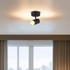 Elegant Metal Chandelier, Black & Antique Lacquer, Ø5.5 cm Cap, 15.7 cm Height, GU10 Socket, Max 7W Bulb Included, Stylish Lighting for Any Room