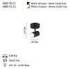 Elegant Metal Chandelier, Black & Antique Lacquer, Ø5.5 cm Cap, 15.7 cm Height, GU10 Socket, Max 7W Bulb Included, Stylish Lighting for Any Room