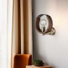 Stylish Wall Lamp with Metal Body & Wooden Cap, 25 cm Height | Base Plate 10 x 10 cm | E27 Socket, Max 40W | Antiquation Finish, Ideal for Home Decor