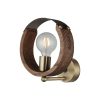 Stylish Wall Lamp with Metal Body & Wooden Cap, 25 cm Height | Base Plate 10 x 10 cm | E27 Socket, Max 40W | Antiquation Finish, Ideal for Home Decor