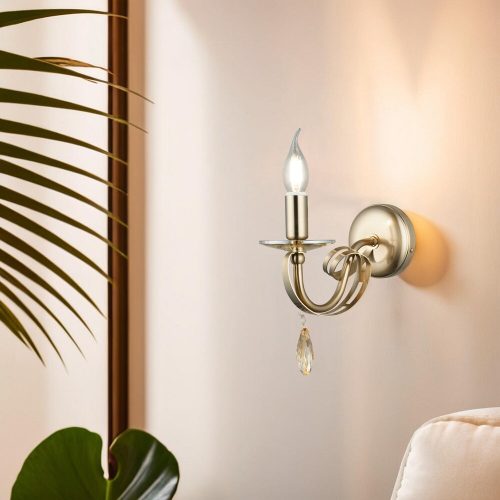 Stylish Wall Lamp with Metal Body, Antiquation Finish, 24 cm Height | E14 Socket (Max 40W), Base Plate 12x12 cm | Ideal for Modern Decor & Ambiance