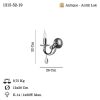 Stylish Wall Lamp with Metal Body, Antiquation Finish, 24 cm Height | E14 Socket (Max 40W), Base Plate 12x12 cm | Ideal for Modern Decor & Ambiance