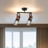 Elegant Black Chandelier, Metal Body, Ø7.5 cm Cap, 33 cm Height, 2 x E27 Socket (Max 40W) | Stylish Lighting for Modern Spaces, IP20 Rated