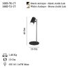 Elegant Table Lamp with Metal Body, White & Antique Lacquer, 42 cm Height | Includes 1 x GU10 Max 7W Bulb | Stylish Lighting for Home & Office