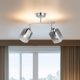 Elegant Chrome Chandelier, Metal Body, Ø10 cm Glass Cap, 30 cm Height, 2 x E27 Socket (Max 40W) | Stylish Lighting for Modern Spaces, IP20 Rated