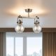 Antiquation Metal Chandelier, Ø14 cm Glass Cap, 35 cm Height | 2 x E27 Socket, Max 40W | Elegant Lighting for Home & Office, Stylish Design