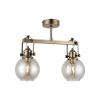Antiquation Metal Chandelier, Ø14 cm Glass Cap, 35 cm Height | 2 x E27 Socket, Max 40W | Elegant Lighting for Home & Office, Stylish Design