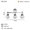 Antiquation Metal Chandelier, Ø14 cm Glass Cap, 35 cm Height | 3 x E27 Socket, Max 40W | Elegant Lighting for Home & Office, Stylish Design
