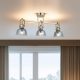 Antique Lacquer Chandelier, Metal Body, Ø16 cm Glass Cap, 33.5 cm Height, 3 x E27 Socket, Elegant Lighting for Home Decor, IP20 Rated
