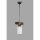 Industrial Rustic Chandelier, Wooden Body with Glass Cap, 18 cm Diameter, 70 cm Height, Adjustable, E27 Socket, White Finish | Perfect for Country & Southwestern Decor