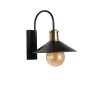 Modern Wall Lamp, Black Metal Body, 15 cm Diameter, 27 cm Height | E27 Socket, Max 40W, IP20 | Stylish Scandinavian Design for Home & Office