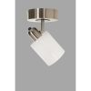 Modern Chandelier with Metal Body & Glass Cap, 12 cm Diameter, 20 cm Height | E27 Socket, Max 40W, White Finish | Perfect for Scandinavian & Hotel Decor