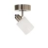 Modern Chandelier with Metal Body & Glass Cap, 12 cm Diameter, 20 cm Height | E27 Socket, Max 40W, White Finish | Perfect for Scandinavian & Hotel Decor