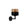 Modern Wall Lamp, Black Metal Body with Glass Cap, 15 x 20 x 26 cm | E27 Socket, Max 40W, Electrostatic Oven Dried Paint | Glam & Industrial Design