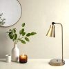 Elegant Gold Table Lamp, Metal Body, 45 cm Height, E14 Socket Max 40W, On-Cable Switch, 18 cm Leg Diameter | Stylish Lighting for Home & Office