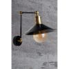 Modern Wall Lamp, Black Metal Body, 23 cm Diameter, 30 cm Height | E27 Socket, Max 40W, IP20 | Stylish Scandinavian Design for Home & Office