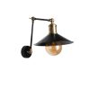 Modern Wall Lamp, Black Metal Body, 23 cm Diameter, 30 cm Height | E27 Socket, Max 40W, IP20 | Stylish Scandinavian Design for Home & Office