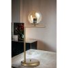 Elegant Amber Table Lamp, Metal Body, 57 cm Height, 30 cm Length, E27 Socket, On-Off Switch on Cable, Stylish Lighting for Home & Office Décor