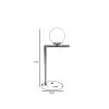 Elegant Amber Table Lamp, Metal Body, 57 cm Height, 30 cm Length, E27 Socket, On-Off Switch on Cable, Stylish Lighting for Home & Office Décor