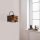 Stylish Wall Lamp with Metal Body & Wooden Cap, 18 cm Diameter, 27 cm Height | E27 Socket, Max 40W, Brown | Modern Industrial Rustic Design for Home