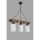 Industrial Rustic Chandelier, White Wooden Body, 70 cm Height, 18 cm Diameter, Adjustable, E27 Socket, Max 40W, Perfect for Country & Southwestern Decor