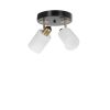 Modern Chandelier with Metal Body & Glass Cap, 20 cm Diameter, 36 cm Length | Black & White, E27 Socket, Max 40W | Elegant Scandinavian Design for Hotels & Homes