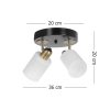 Modern Chandelier with Metal Body & Glass Cap, 20 cm Diameter, 36 cm Length | Black & White, E27 Socket, Max 40W | Elegant Scandinavian Design for Hotels & Homes