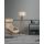 Scandinavian Floor Lamp, Wooden Body, 153 cm Height, 45 cm Fabric Cap, E27 Socket, Max 40W, Brown Color, Stylish & Functional Lighting for Home Decor