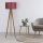 Opviq, 534LUN2191, Elegant Wooden Floor Lamp with Fabric Cap, 153 cm Height, Brown & Claret Red | E27 Socket, Max 40W | Stylish Lighting for Home & Office Spaces
