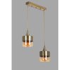 Elegant Vintage Chandelier, Adjustable Height 65 cm, Metal Body with Glass Cap, 16 x 16 x 35 cm | E27 Socket, Max 40W | Glam Scandinavian Design for Modern Spaces