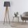 Industrial Scandinavian Floor Lamp, 160 cm Tall, Brown & Black Fir Tree Body, 31 cm Fabric Cap, E27 Socket, On/Off Switch | Stylish Lighting for Modern Spaces