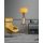Opviq, 534LUN2180, Elegant Floor Lamp with Fir Tree Body & Fabric Cap, 153 cm Height | Wooden Shelf (26x26 cm) | Stylish Brown & Mustard Design, Perfect for Home Decor